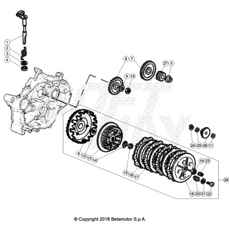 VUE ECLATEE EMBRAYAGE BETA...